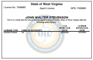West Virginia License